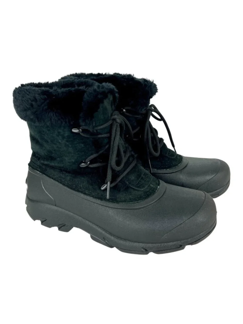Sorel Womens Snow Angel Winter Ankle Boots Black Waterproof Suede size 7.5